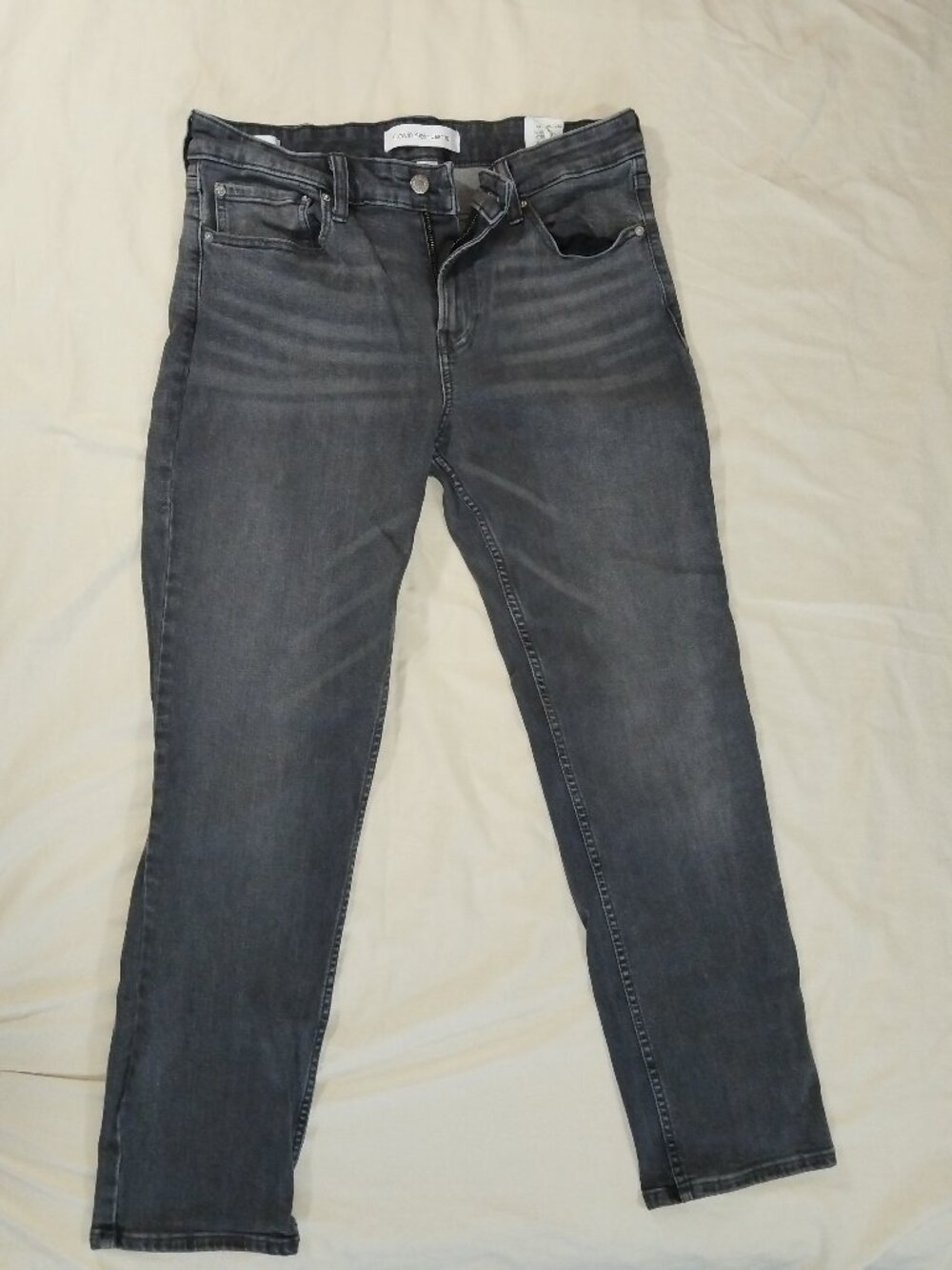 Calvin Klein Slim Fit Grey Jeans Men’s W34 L30 Stretch Denim